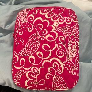 Vera Bradley Case Ipad Tablet Notepad Sleeve TWIRLY BIRD PINK *Retired*